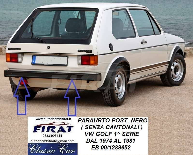PARAURTO VW GOLF 74 - 80 POST. NERO